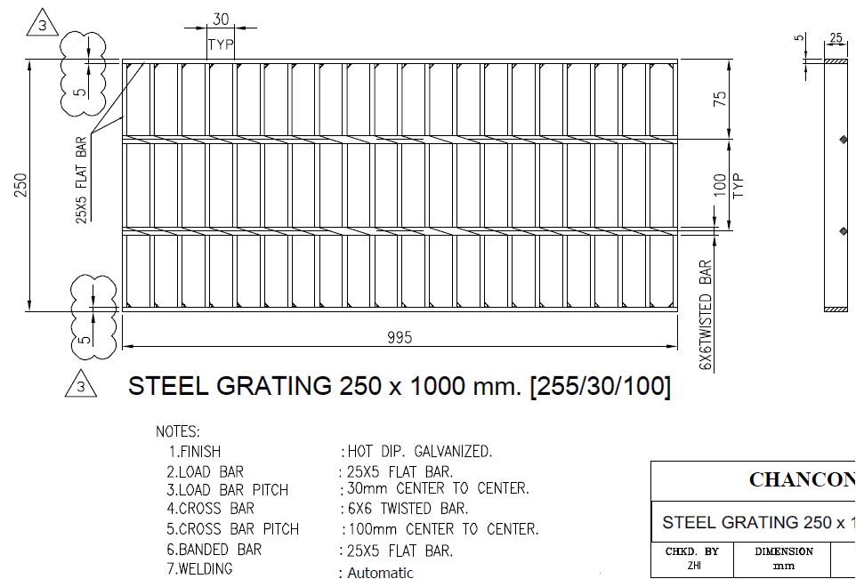 Steel Grating ตะแกรงเหล็ก