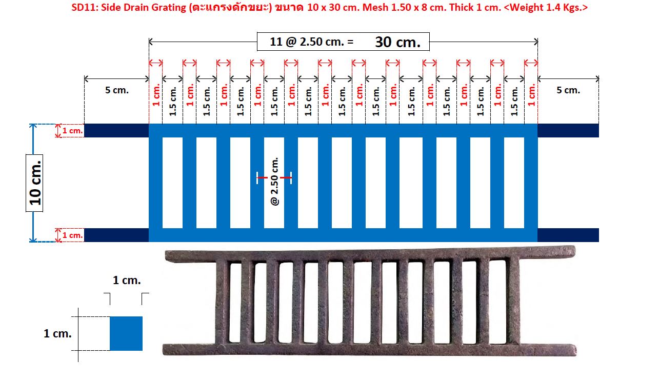 Curbed Drainage Grating Scupper