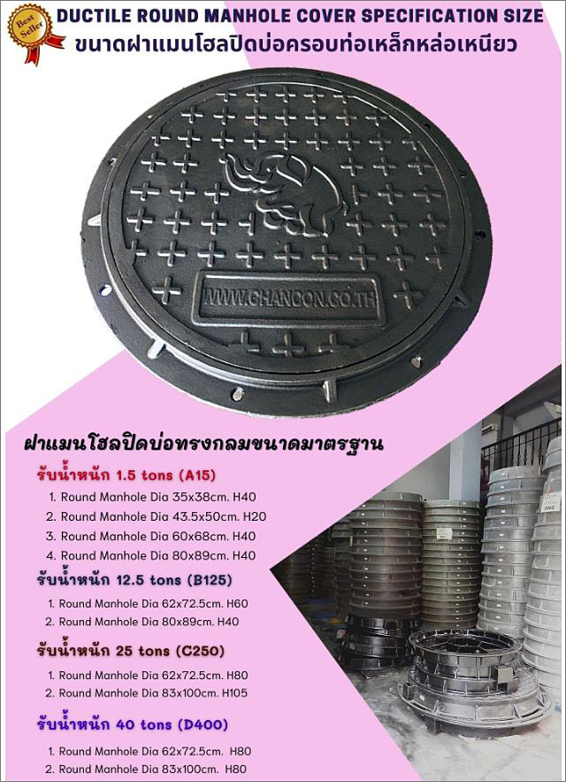 Ductile Cast Iron sewer drain manhole cover