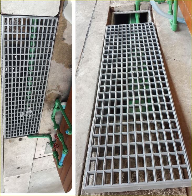 ตะแกรงพลาสติกระบายน้ำล้นสระว่ายน้ำ plastic grating