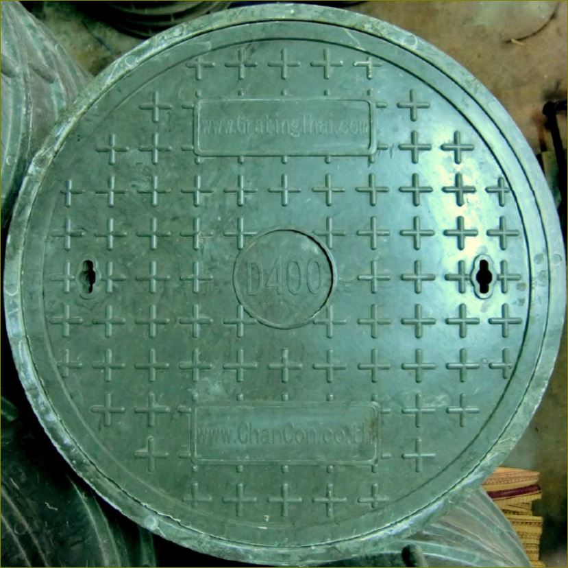 ตะแกรงระบายน้ำเหล็กฝาแมนโฮลปิดบ่อท่อพักไฟเบอร์กล๊าส FRP Composite Fiberglass manhole cover grating