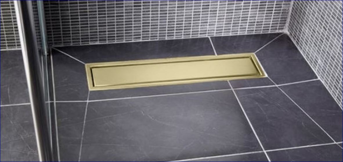 Design Decorative BathRoom Linear Floor Drain Channel ฟลอร์เดรนดักกันกลิ่นสแตนเลส ตะแกรงระบายน้ำในห้องน้ำแบบยาว