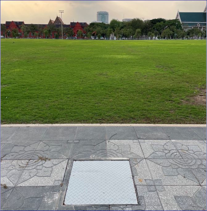 ฝาทึบปิดบ่อครอบท่อพักระบายน้ำแผ่นพื้นยกระดับทางเดินไฟเบอร์กล๊าส FiberGlass Solid Top Plate Pultruded Mould Manhole Cover Grating