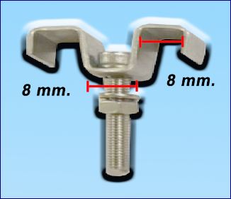 SUS316 Stainless Steel Grating Saddle clip lock อุปกรณ์ตัวคลิปล็อคสแตนเลสยึดจับแผงตะแกรงเหล็กไฟเบอร๊กล๊าส