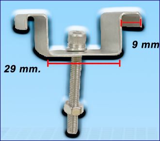 SUS316 Stainless Steel Grating Saddle clip lock อุปกรณ์ตัวคลิปล็อคสแตนเลสยึดจับแผงตะแกรงเหล็กไฟเบอร๊กล๊าส