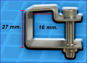 SUS316 Stainless Steel Grating Saddle clip lock อุปกรณ์ตัวคลิปล็อคสแตนเลสยึดจับแผงตะแกรงเหล็กไฟเบอร๊กล๊าส