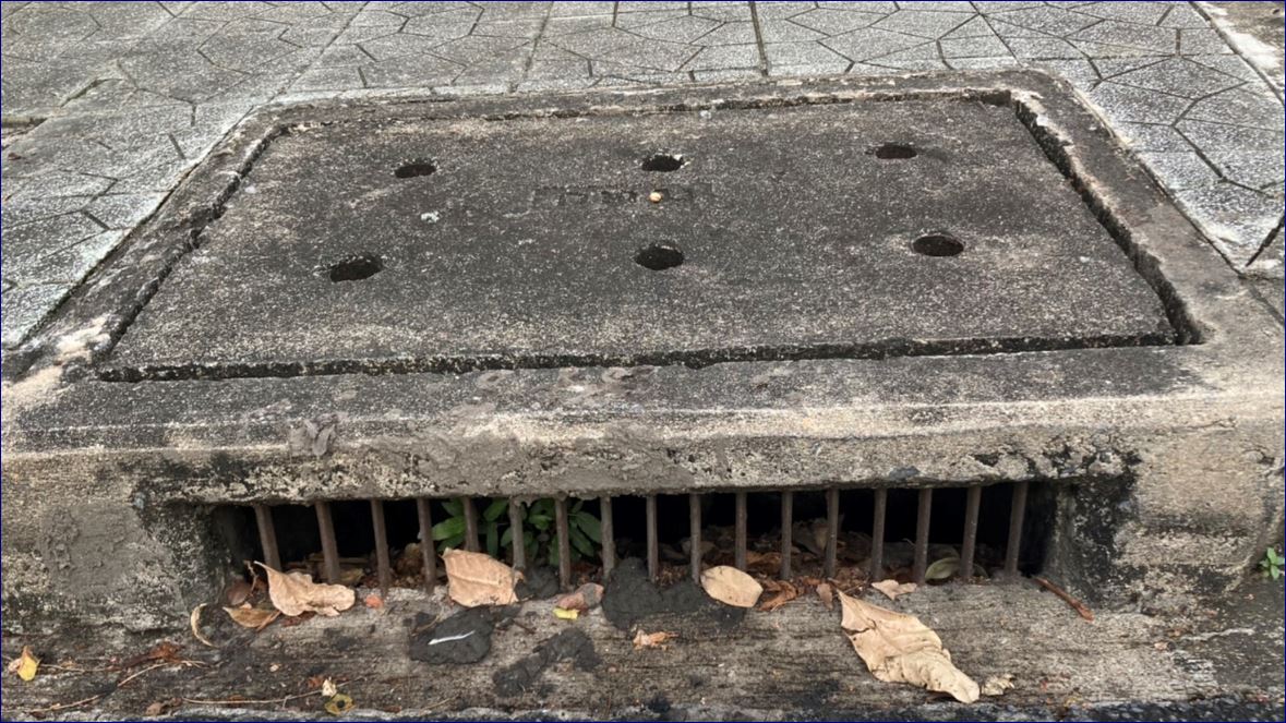 เกรตติ้งตะแกรงดักขยะฝุ่นผงคันหินใบไม้ด้านคันหินรางยูข้างริมฟุตบาท Curbed Drain Inlet Grating