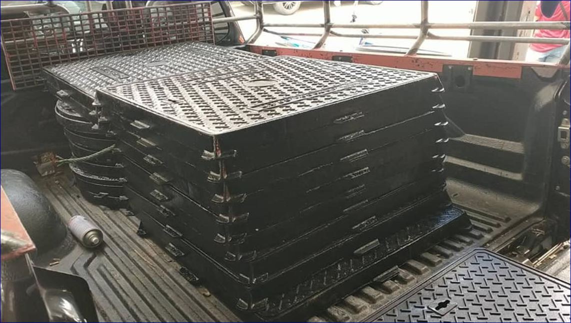 sales ductile cast iron Manhole Grating Cover Knack ผลิตและจำหน่ายแมนโฮลโคล๊ฟเวอร์ปิดบ่อเกรอะฝาปิดบ่อท่อพักเหล็กหล่อเหนียวระบบบำบัดน้ำเสีย