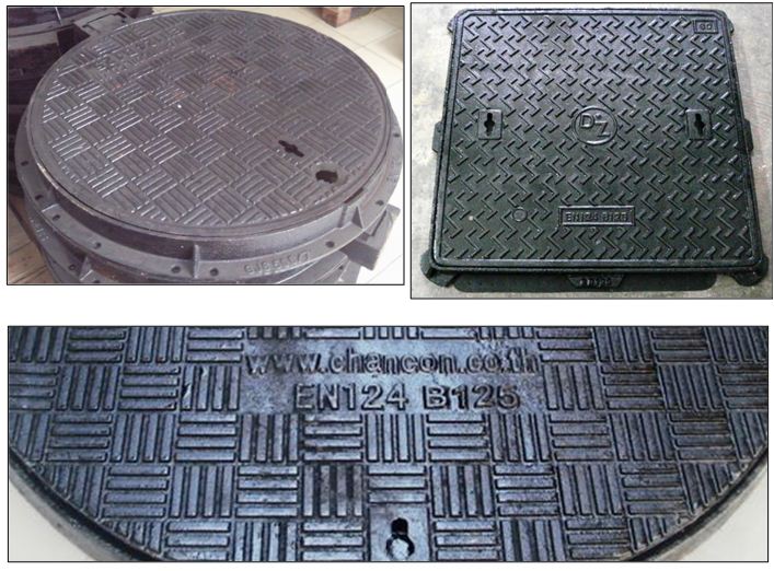 ฝาปิดครอบท่อบ่อพักกรองเกรอะเกรติ้งตะแกรงเหล็กระบายน้ำ sewer drain manhole cover