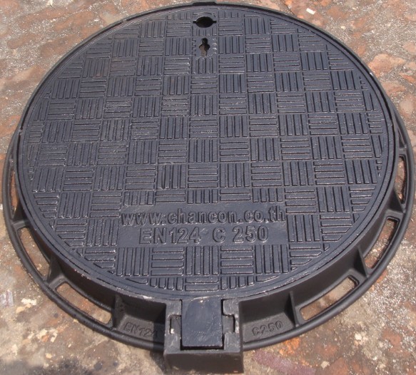 Ductile Cast Iron sewer drain manhole cover เกรตติ้งฝาปิดบ่อท่อพักเหล็กหล่อเหนียวตะแกรงระบายน้ำ