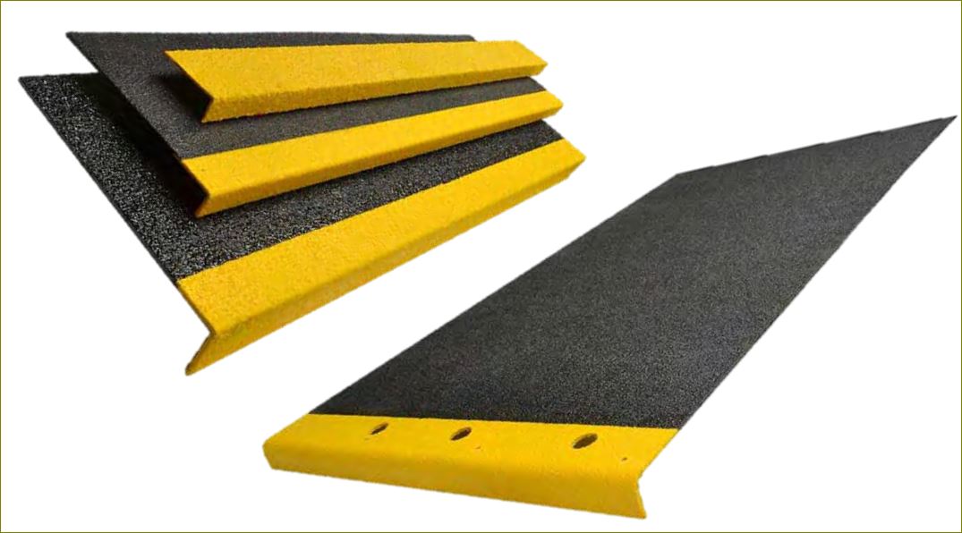 Slip Resistance SafetyWalkway Steel Grating ตะแกรงขั้นบันไดเหล็ก พร้อมจมูกบันไดกันลื่น