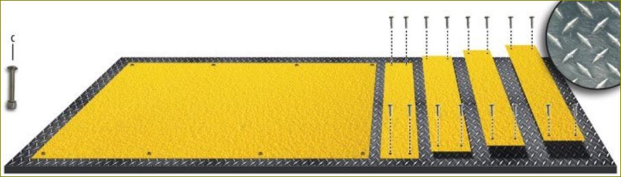 Slip Resistance Tape stair tread nosing cover แผ่นปิดผิวเทปกันลื่นกั้นเขตตีเส้นสะท้อนแสงปิดจมูกขอบมุมคิ้วแผงครอบบันได