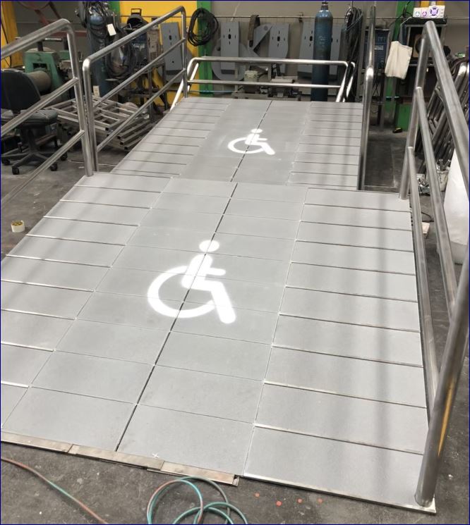 Non-slip tape fiberglass sheet cover แผ่นกันลื่นทางเดิน Anti-Slip FRP Walkway Ramp Panels