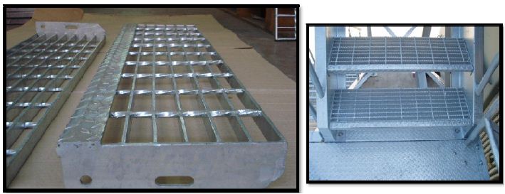 Fiberglas StainlessSteelGrating ManholeCover ตะแกรงขั้นบันไดเหล็กแผ่นเชื่อมชุบกันสนิมระบายน้ำ