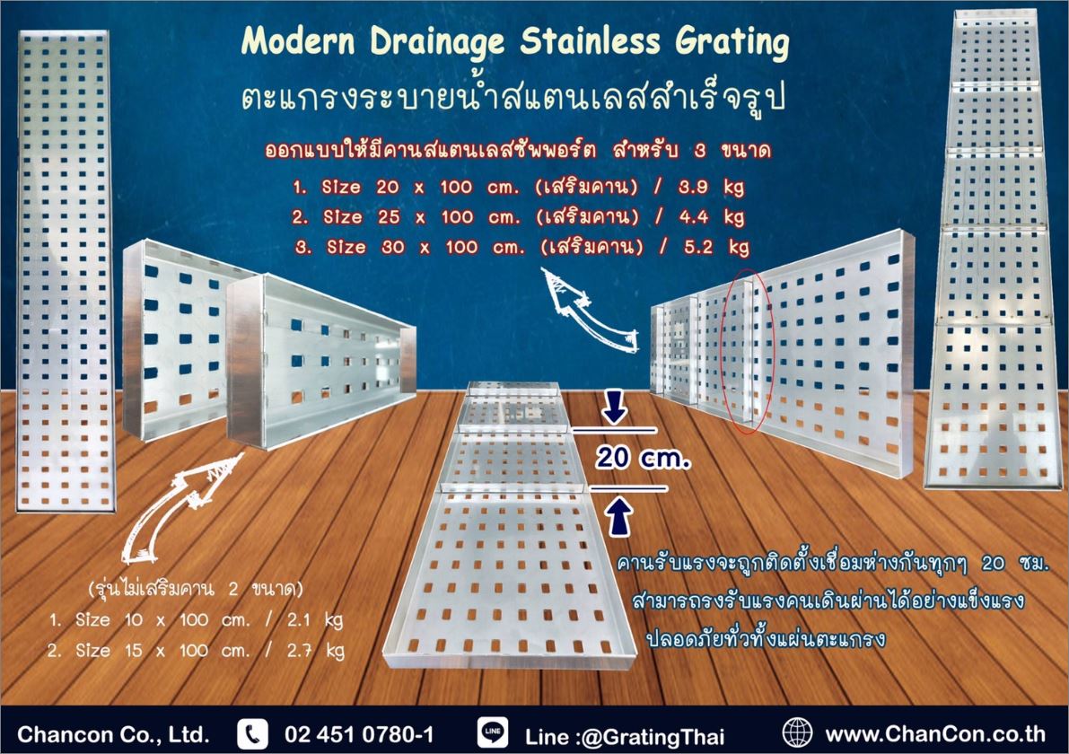 ฝาสำเร็จรูปเกรตติ้งระบายน้ำ Stainless Aluminium Expanded wiremesh Grating