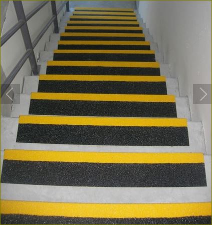 antislip  frp staircase tread cover แผงครอบบันไดจมูกขอบมุมคิ้วกันลื่นปิดผิวปูพื้นเทปตีเส้นเรืองแสง