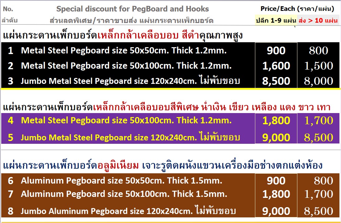 PegboardHooksKit  ฮุคแขวนสินค้า   ตะขอเพ็กบอร์ด  ลวดตะขอแขวนสินค้า