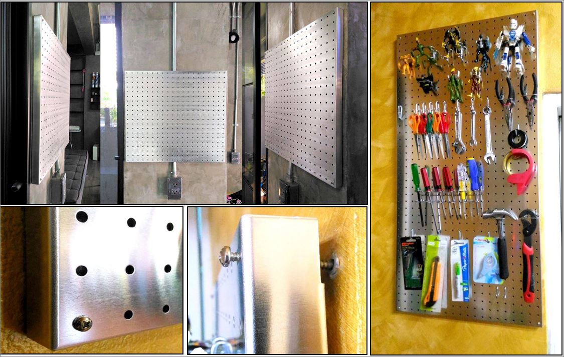 Pegboards Tools แผงกระดานเพ็กบอร์ดฮุกตะขอลวดขาแขวน Hook