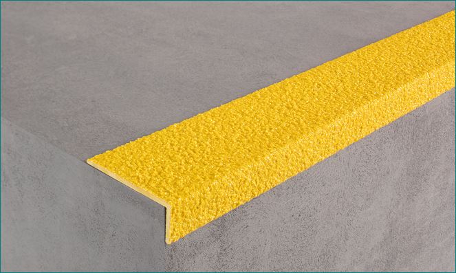  สีอีพ๊อกซี่กันลื่น  Non-Slip Epoxy แผ่นเทปกันลื่น ปิดจมูกขอบมุมคิ้วแผงครอบบันไดกันลื่นไฟเบอร์กล๊าส  FRP Stair Tread Nosing Step Cover