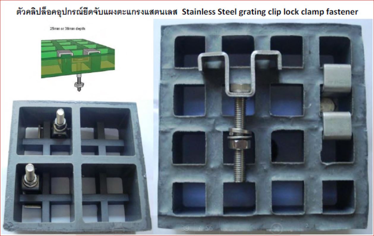 Saddle Clip Lock Clamp Fastenal Fastener Anchor ชุดคลิปล็อคอุปกรณ์ยึดจับแผงตะแกรงเหล็ก 