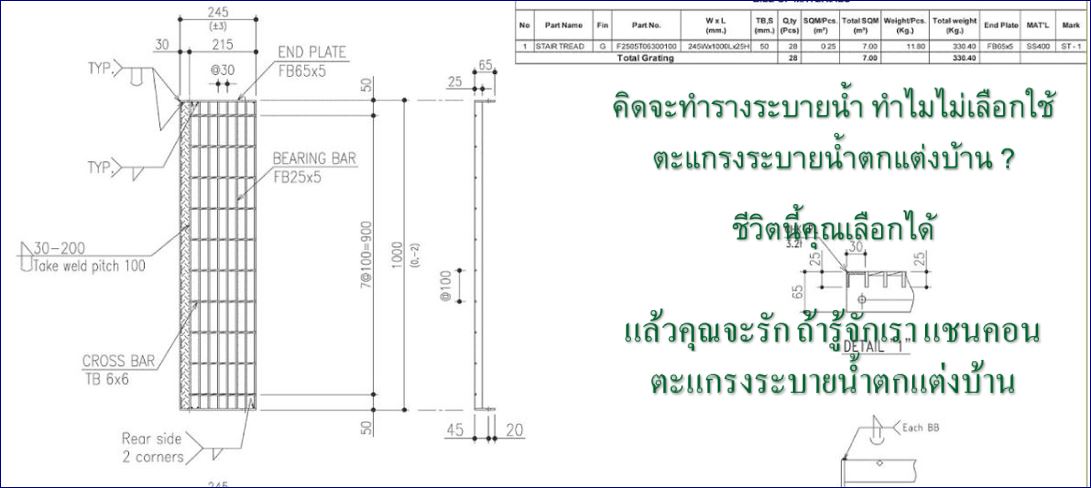 steelgratingspecialsize เกรตติ้งตะแกรงเหล็กระบายน้ำล้นสั่งทำขนาดพิเศษ