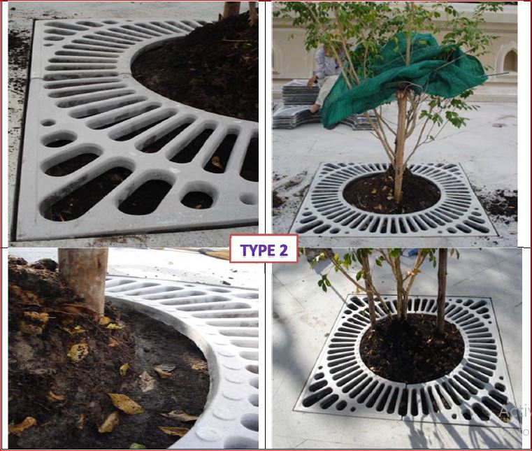 ฝากรอบตะแกรงปกป้องรอบโคนต้นไม้ Tree Guard Grating