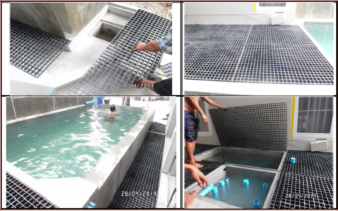  ตะแกรงระบายน้ำไฟเบอร์กล๊าส FrpSteelGrating Fibreglass ManholeCover