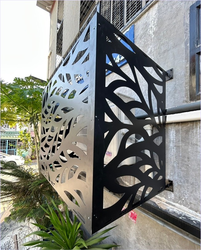 Air Conditioner Compressor Louver Ventilation Cover Screen หน้ากากซ่อนแอร์คอมเพรสเซอร์เบี่ยงลมร้อน