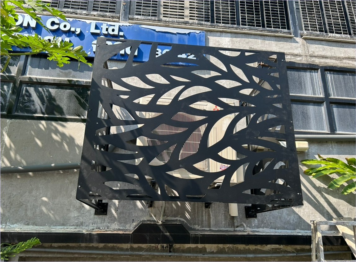 Air Conditioner Compressor Louver Ventilation Cover Screen หน้ากากซ่อนแอร์คอมเพรสเซอร์เบี่ยงลมร้อน