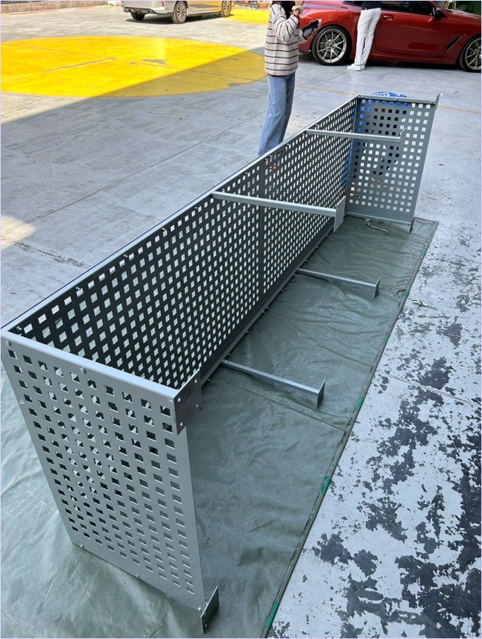 Laser Cutting Compressor Air Conditioner Louver Cover Screen หน้ากากซ่อนแอร์คอมเพรสเซอร์เบี่ยงลมร้อน
