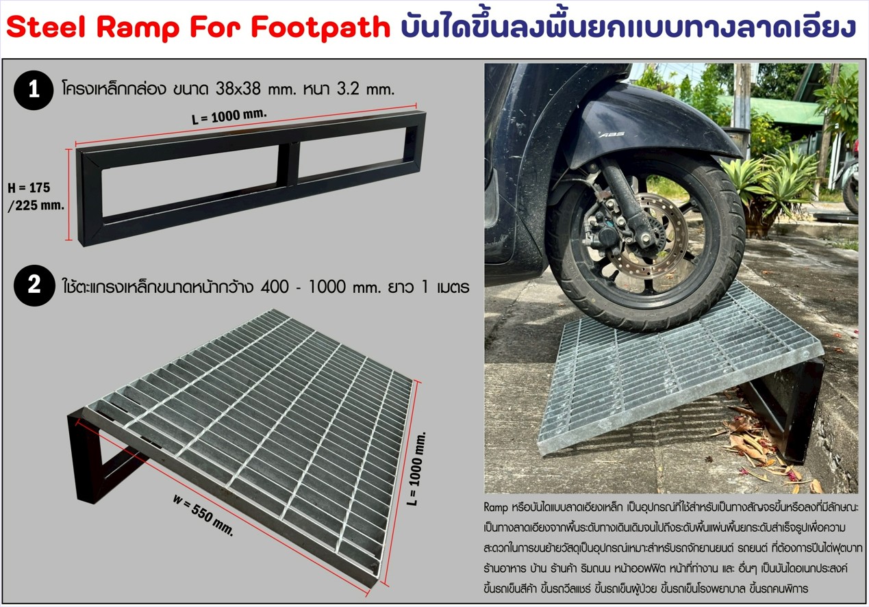 ͧҧҴö鹿صҷٻ չ鹵ҧдѺ Wheelchair Portable Saftey Steel Grating Plate Dock Ramp
