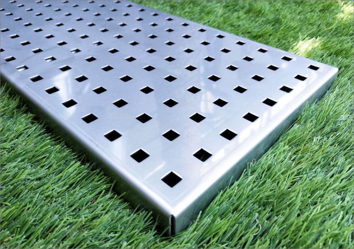 ฝาบ่อพักพื้นตะแกรงสแตนเลสสำเร็จรูประบายน้ำ Stainless Aluminium Expanded Metal Grating