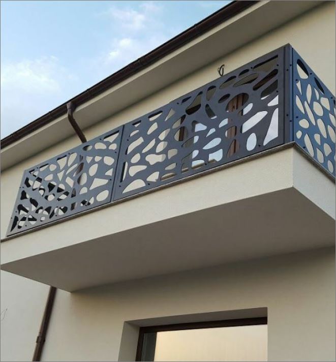 Decorative Terrace balcony Veranda grill Laser cnc Metal แผ่นเหล็กฉลุลายเลเซอร์ตกแต่ง  แผ่นรั้วราวกันตกบริเวณระเบียง เฉลียงหน้าต่างประตูทางเดิน