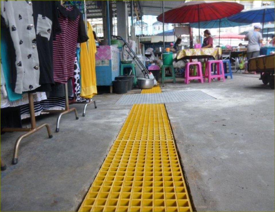 Fiberglass Mould Grating Specification ประเภทและขนาดของตะแกรงแผ่นปูพื้นทางเดิน บังตากันแดดไฟเบอร์กล๊าส