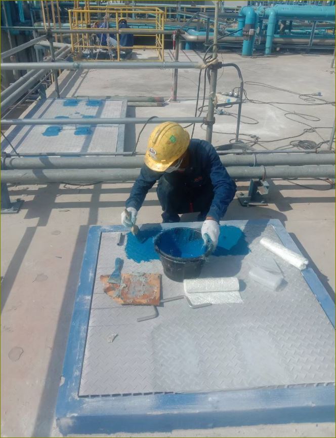 FiberGlass Solid Top  Plate  Pultruded Mould Manhole Cover Grating  ฝาปิดบ่อท่อพักไฟเบอร์กล๊าสเกรตติ้งตะแกรงระบายน้ำ 