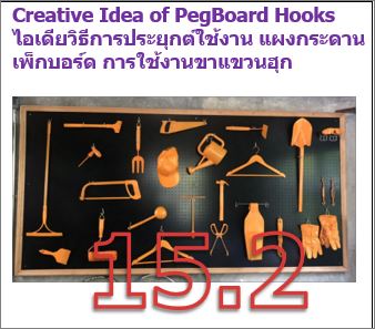 Project Reference Tools Pegboard Hookers ไอเดียวิธีการประยุกต์ใช้งาน ฮุคตะขอลวดขาแขวนกระดานเพ็คบอร์ด 