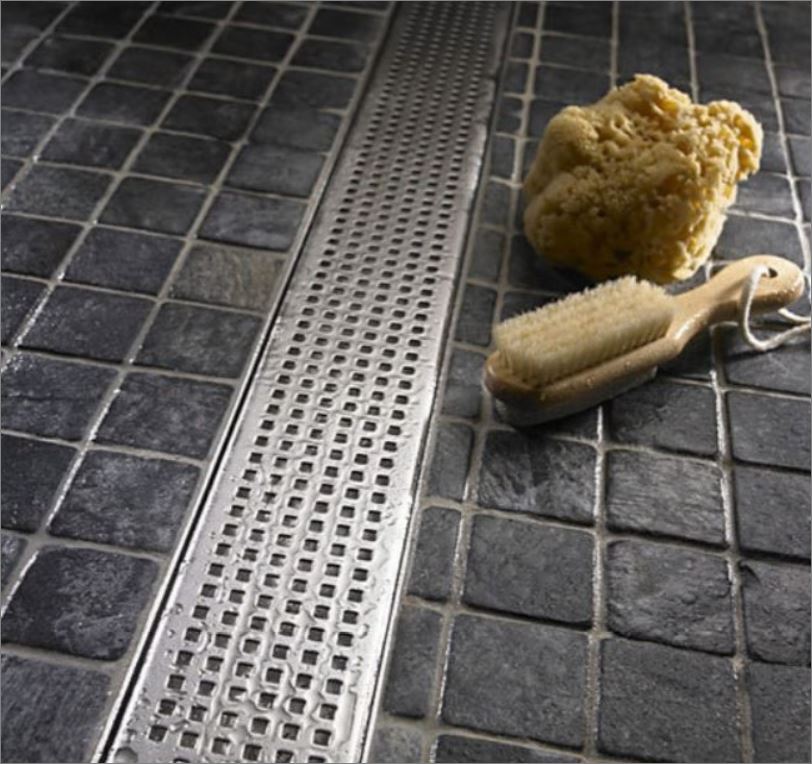 แผ่นตะแกรงแสตนเลสเจาะรูสำหรับห้องน้ำ   Linear Luxury bathroom Stainless Grating