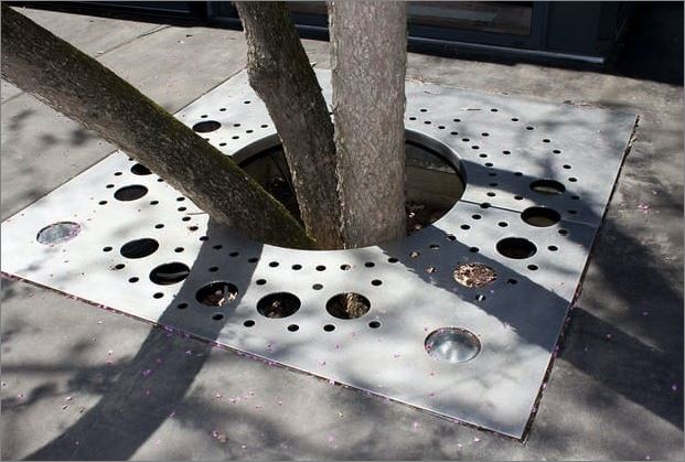 ͺçͧͺ⤹ Tree Guard Grating Paver Frame Cover Laser Cutting Metal Sheet Panel