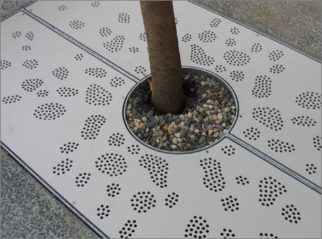 Tree Guard Grating Paver Frame Cover Laser Cutting Metal Sheet Panel กรอบตะแกรงปกป้องรอบโคนต้นไม้