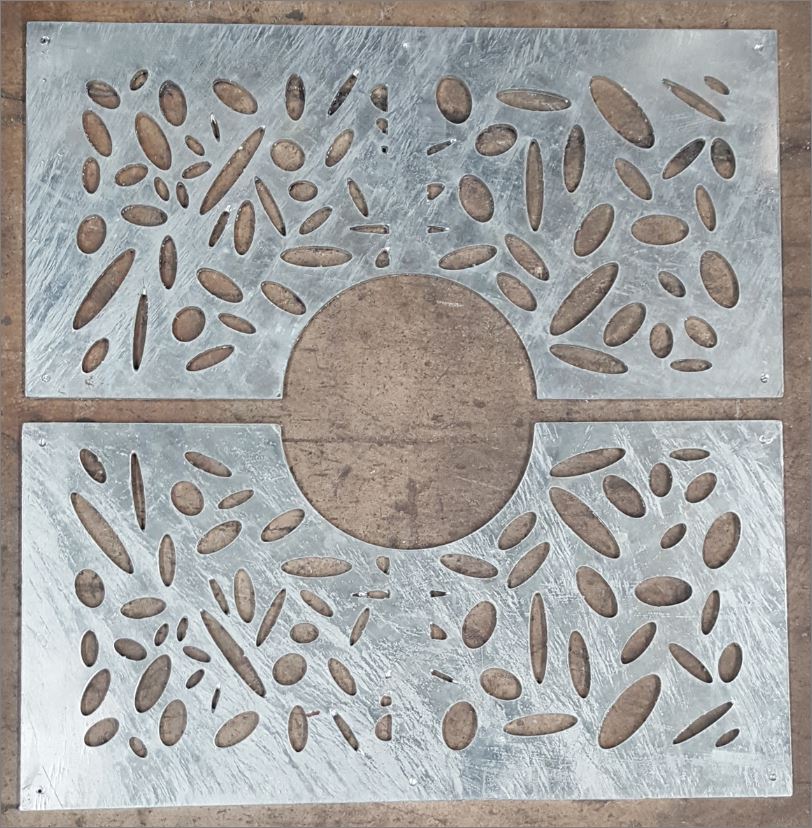 กรอบตะแกรงปกป้องรอบโคนต้นไม้ Tree Guard Grating Cover Laser Cutting Metal Sheet Panel