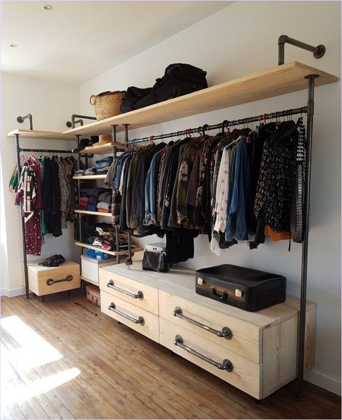 ขั้นบันไดชั้นวางของราวพาดตากแขวนผ้าท่อเหล็ก Industrial Pipe Cloth Ladder Rack Steel Shelf