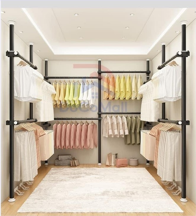 ขั้นบันไดชั้นวางของราวพาดตากแขวนผ้าท่อเหล็ก Industrial Pipe Cloth Ladder Rack Steel Shelf