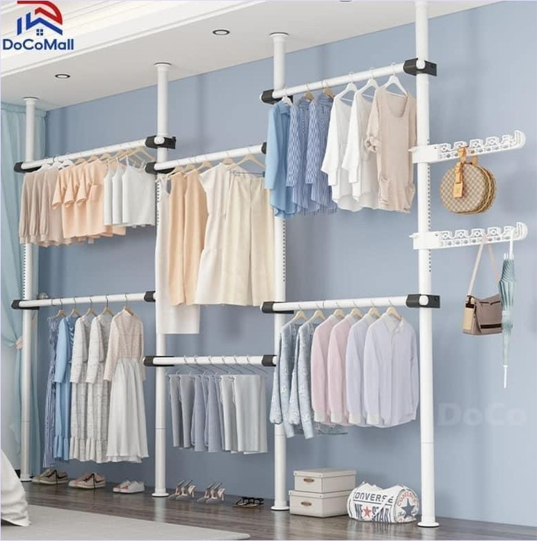 ขั้นบันไดชั้นวางของราวพาดตากแขวนผ้าท่อเหล็ก Industrial Pipe Cloth Ladder Rack Steel Shelf