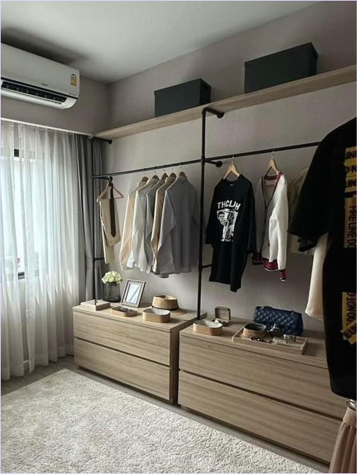 ขั้นบันไดชั้นวางของราวพาดตากแขวนผ้าท่อเหล็ก Industrial Pipe Cloth Ladder Rack Steel Shelf