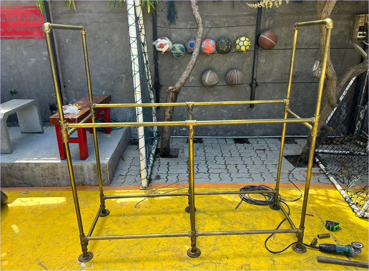 Car Rim Tire Alloy Wheels Display Stand Pipe Shelf Rack ชั้นเหล็กวางโชว์ล้อแม็กซ์ยางรถ