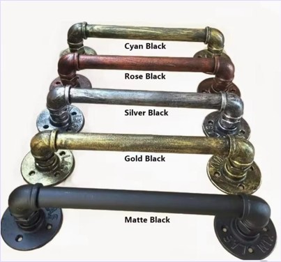 Industrial Plumbing Pipe HandRai lDoor Pull Handle มือจับประตูหน้าต่างท่อเหล็กสไตล์ลอฟท์