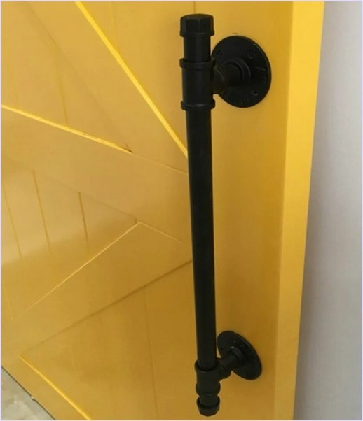 Industrial Plumbing Pipe HandRai lDoor Pull Handle มือจับประตูหน้าต่างท่อเหล็กสไตล์ลอฟท์