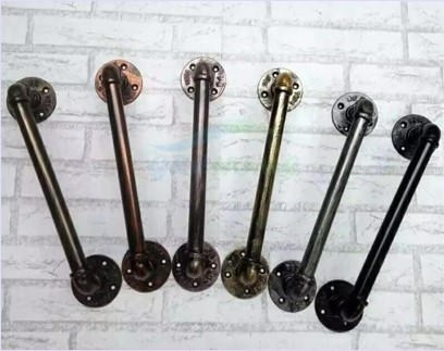 Industrial Plumbing Pipe HandRai lDoor Pull Handle มือจับประตูหน้าต่างท่อเหล็กสไตล์ลอฟท์