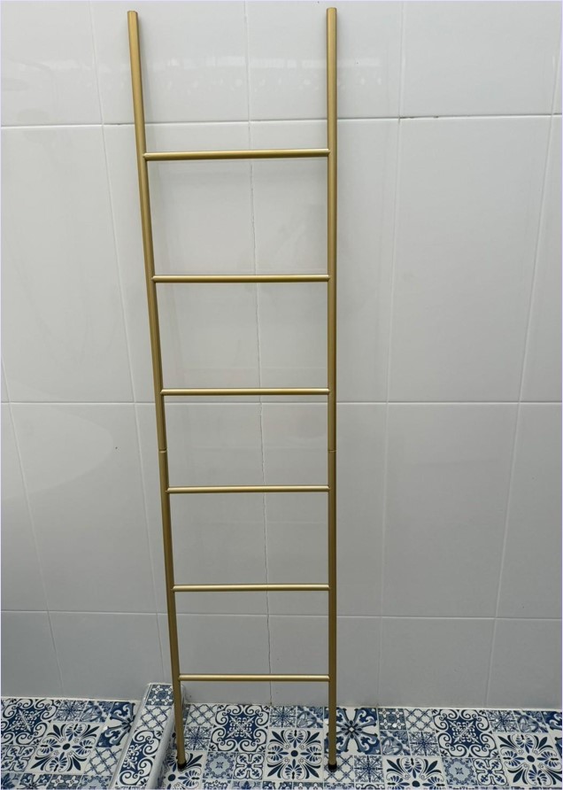 Plumbing Pipe Cloth Ladder Rack Steel Shelf ขั้นบันไดชั้นวางตากแขวนผ้าท่อเหล็ก