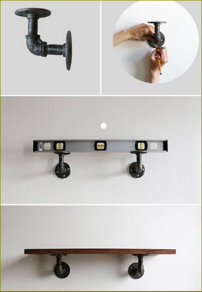 DiysteelPipeShelf LoftShelfBbracketsDecoration PipeFurniture ҧͧǹ駩ҡѺͻлҵԴѧ觺ҹ